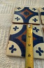 Mexican Pattern Glazed Red Clay Tiles Set Of 6 4x4 — photo 9