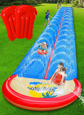 32FT Slip and Water Slide for Kids and Adults, Extra Long Heavy Duty Lawn Water