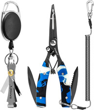 Locking Fishing Pliers Saltwater Resistant Teflon Coated Briad Line Cutters with