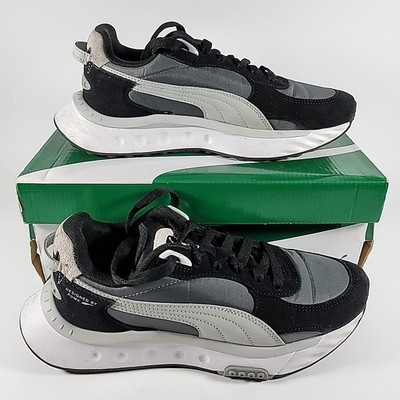 Puma Wild Rider Rollin Jr Black Castlerock Size 6c (382028-02)