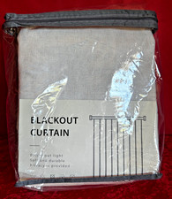 Faux Linen Room Darkening Blackout Curtains 50x108" Birch 2 Panels B19