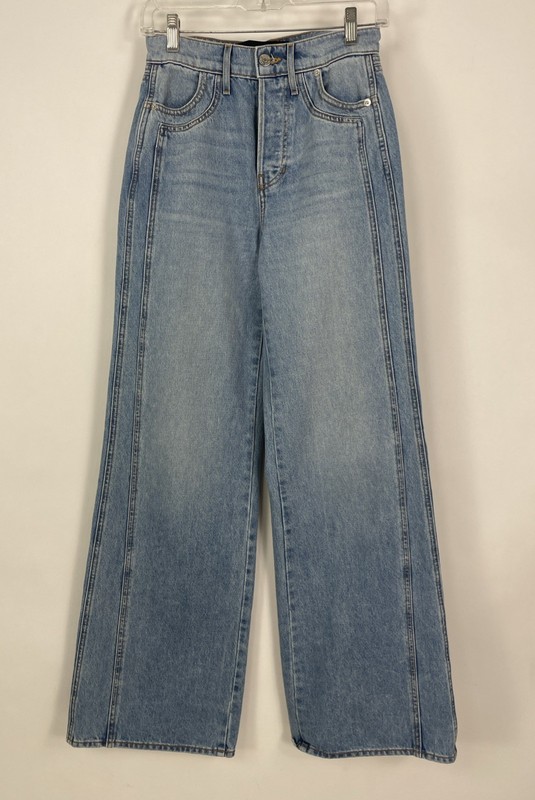 VERONICA BEARD JEANS TAYLOR Double-Seam Wide-Leg Nova Size 25 32” Inseam