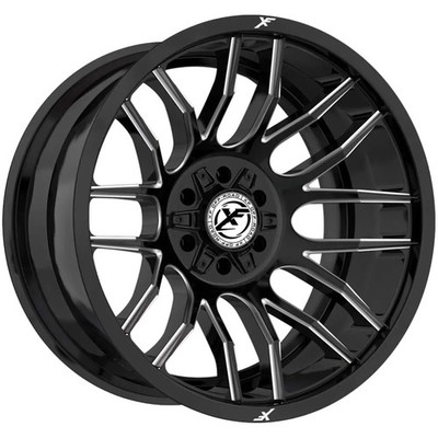 XF Off-Road XF-232 20x10 8x6.5''/8x180 -24mm Black/Milled Wheel Rim 20'' Inch