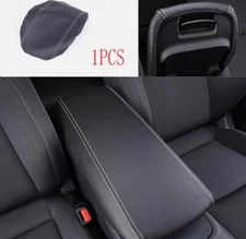 Black Leather Middle Console Armrest Box Cover Fit For Toyota Venza 2021-2022