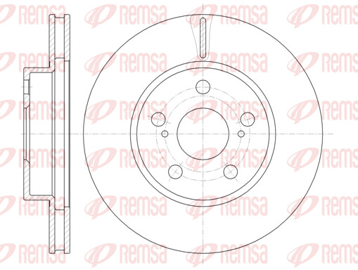 Remsa 2X Bremsscheibe Vorne Ø255Mm BelüFtet FüR Toyota Prius Liftback W2-image