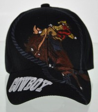 NEW COWBOY HORSE BASEBALL CAP HAT BLACK