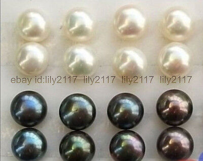 wholesale A pair of natural 10-11mm south seas white pearl earrings 14K Gold 