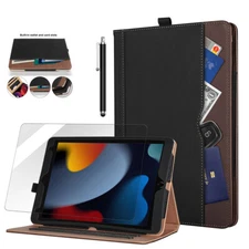 For iPad 10.2 in 9th/8th/7th Gen Case Leather Wallet Stand Full Body Smart Cover