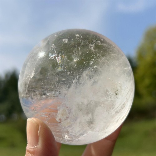 0.9LB Hand Carved Clear quartz Ball Natural Reiki Crystal Sphere Gift XQ2935 - Picture 11 of 12