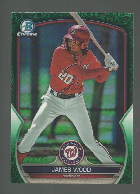 79/99 James Wood 2023 Bowman Draft Chrome Green Grass #BDC-70 Nationals