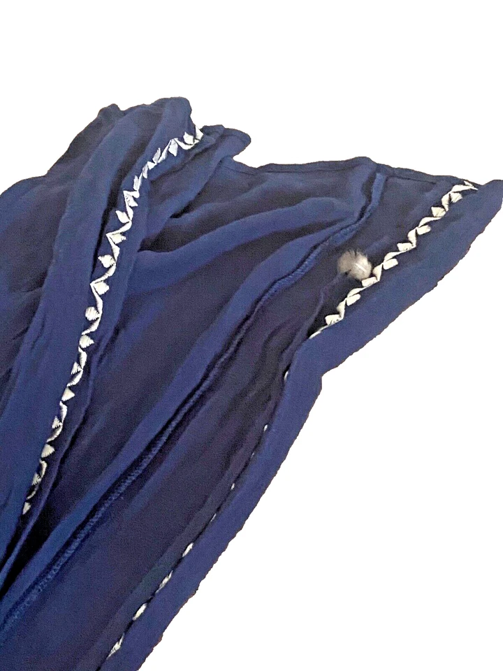 TRAJE AMERICANO TRAPO BORDADO PIERNA ABERTURA 100% RAYON Azul Marino Talla S Foto 4 de 4