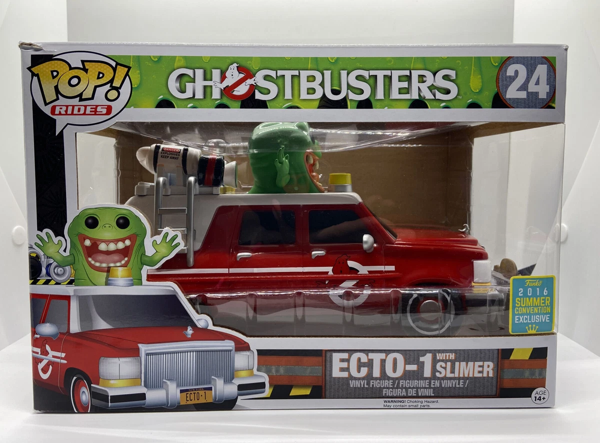 Funko POP Rides Ghostbusters ECTO-1 With Slimer 24 Red Exclusive SDCC 2016