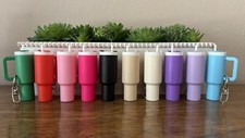 Mini Stanley Style Tumbler Keychain Chapstick Holder Multiple Colors