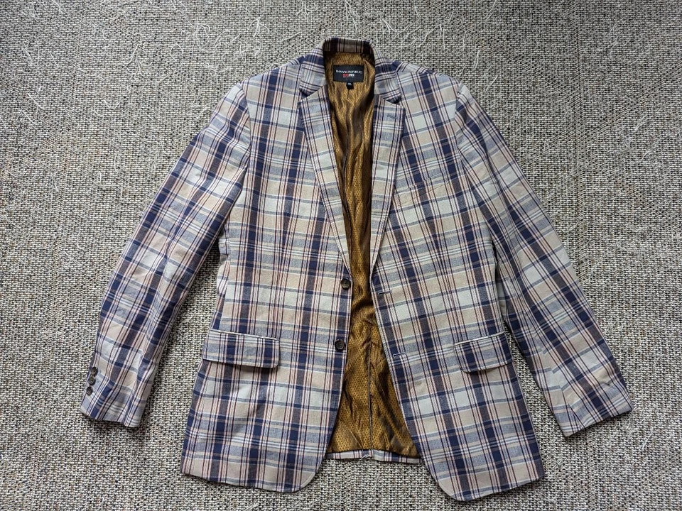 Blazer estilo vintage BANANA REPUBLIC mad men xadrez algodão 42L slim fit MAD MEN - Imagem 3 de 4
