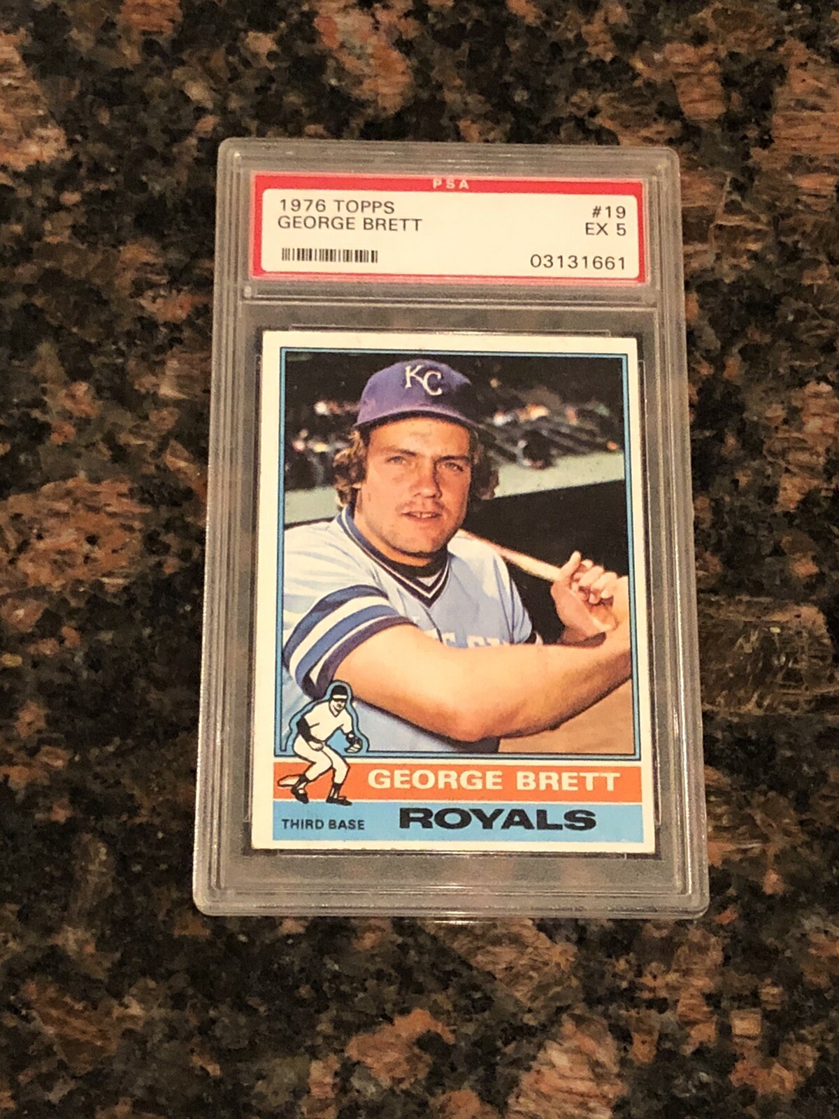 1976 Topps George Brett Kansas City Royals #19 Baseball Card PSA 5