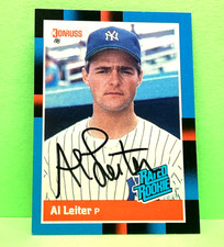 Al Leiter 1988 Donruss rated rookie auto autograph rookie card. rookie card picture