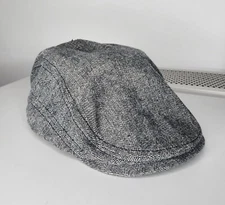 Peaky Blinders Hat Newsboy Size S/M Flat Cap Herringbone Tweed Wool Blend Gatsby