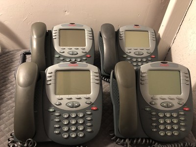 Lot of 4 Avaya 2420 Digital Telephones 2420D01A Office Multi Headset Four Phones