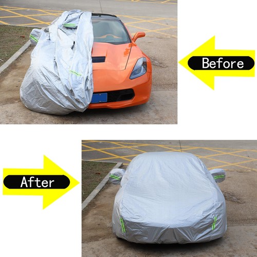Full Car Cover Sun Dust Scratch Rain Snow Waterproof Cover For Corvette C7 14-19 - Picture 3 of 10