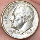 1988-D Roosevelt Dime Beautiful Lustrous Gray Toned Coin w/Error #5