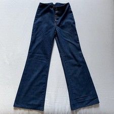 Vintage Bell Bottom Jeans 18x25 Girls Hippy Petite High Rise Denim 70s