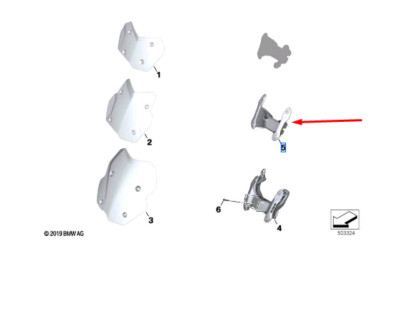 NEW BMW K80 F 750 GS WINDSCREEN HOLDER SHORT 46638564652 8564652  