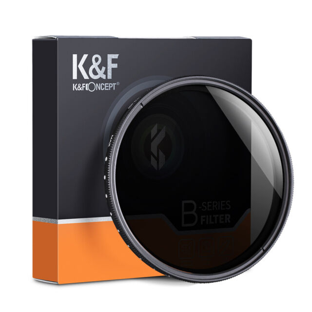 K&F Variable ND Filter ND2-ND400 Neutral Density 43/46/49/52/58/62/67/72/77/82mm
