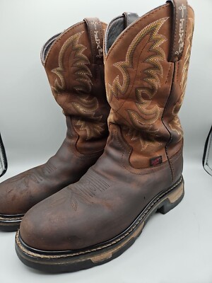 Tony Lama TLX Men's Waterproof Work Boots D Brown Round - Main Image