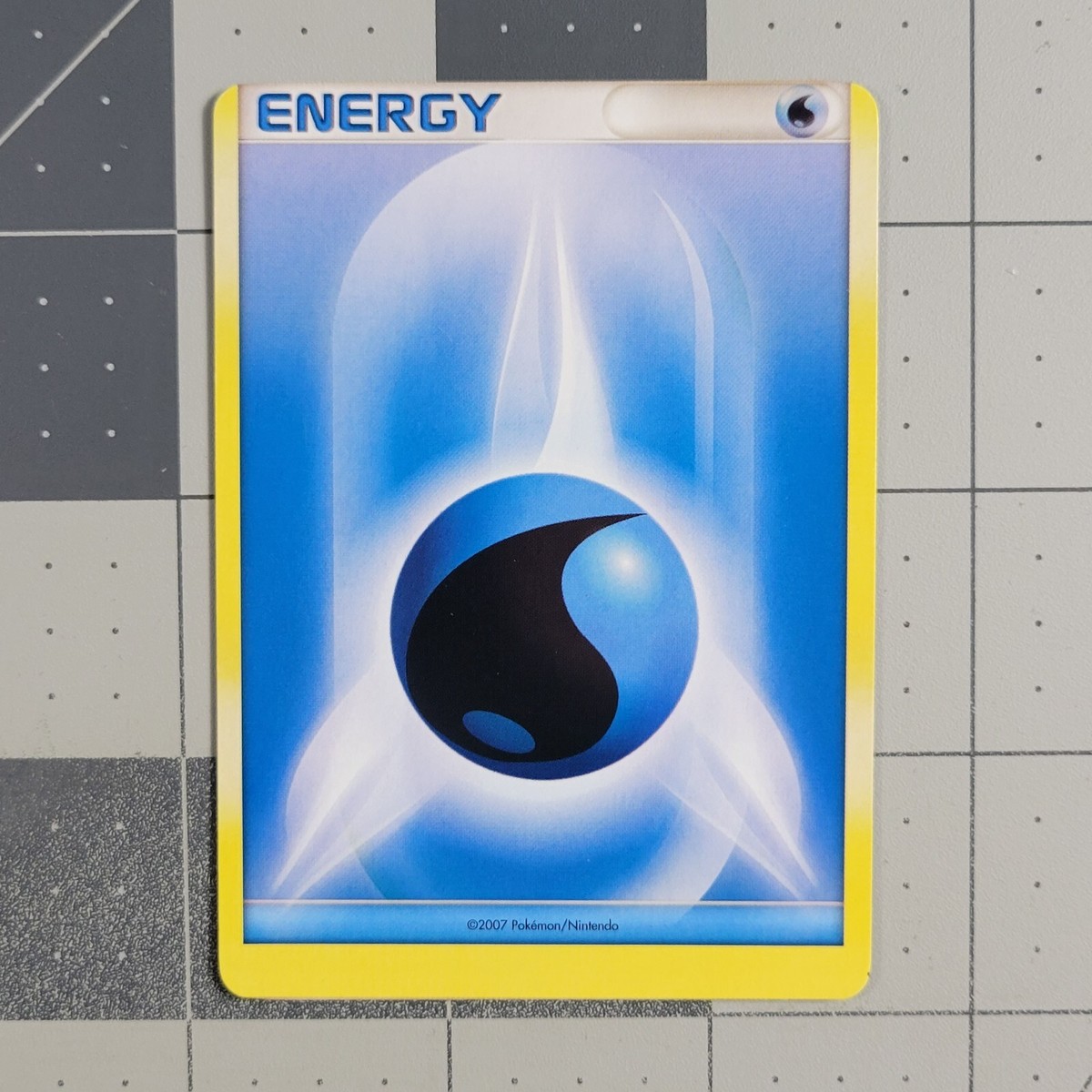 Miscut Error Water Energy Pokemon Card 2007 Ex Era / DP Era Miscut Error Water Energy Pokemon Card 2007 Ex Era / DP Era