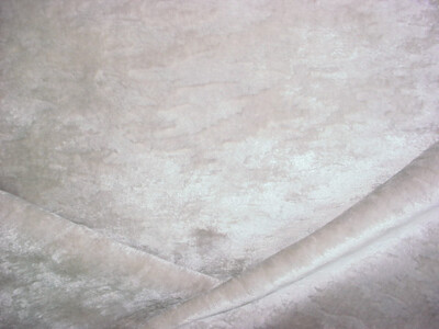 6-5/8Y Sanderson Zoffany Z602 Bonomo Silver Textured Velvet Upholstery Fabric