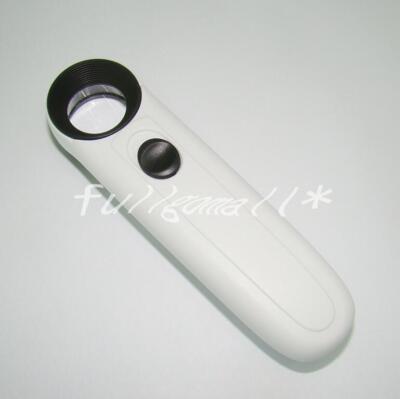 40X MAGNIFYING MAGNIFIER GLASS JEWELER EYE JEWELRY LOUPE LOOP WITH 2 LED LIGHT