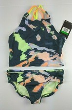 Nike Two-Piece Swim Set, Multi, Girl's Large
