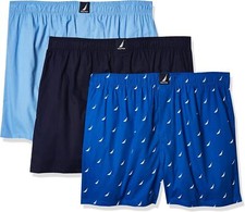 Nautica Men Cotton Woven 3 Pack Boxer
