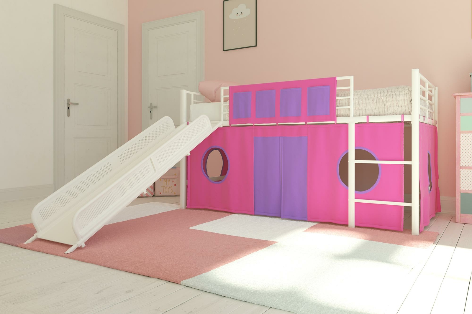bunk bed with slide for girls