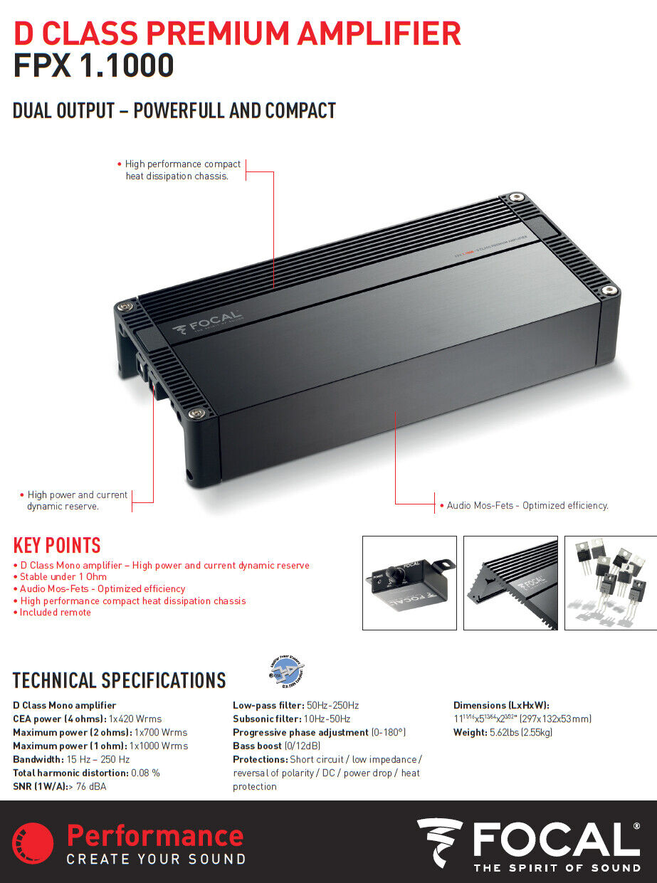 amplifiers power and musicality FPX 1.1000