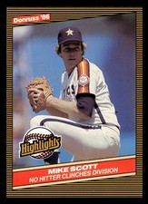 Mike Scott 1986 Donruss Highlights #46 Astros Baseball *165