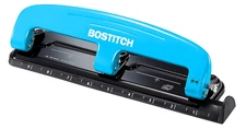Bostitch Office EZ Squeeze™ Reduced Effort 3-Hole Punch, 12 Sheets, Blue (2103)