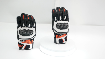 Alpinestars SPX AC V2 Gloves Black/White/Fluo Red Size 3XL
