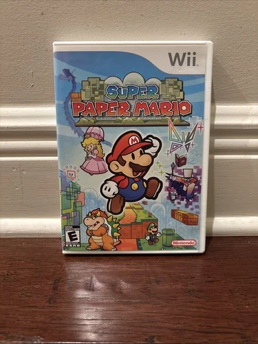 SUPER PAPER MARIO Nintendo Wii Game-100% Complete (2007) CIB-Clean