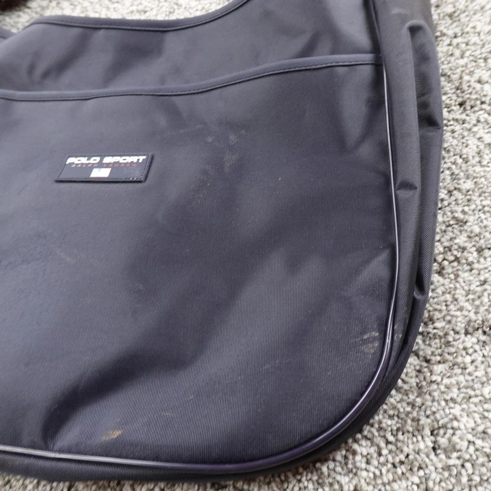 De Colección Ralph Lauren Cartera Mujer Negro Polo Deportivo Bandolera Cartera Bolso Mensajero Foto 4 de 4