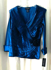 NWT Cachet Wrap Design Satin-Like Formal Women's Size 6 Ruche Holiday MSRP 99