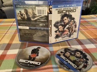 Sicario Used Blu-ray 2015 Benicio Del Toro Josh Brolin Drama Free USA Shipping