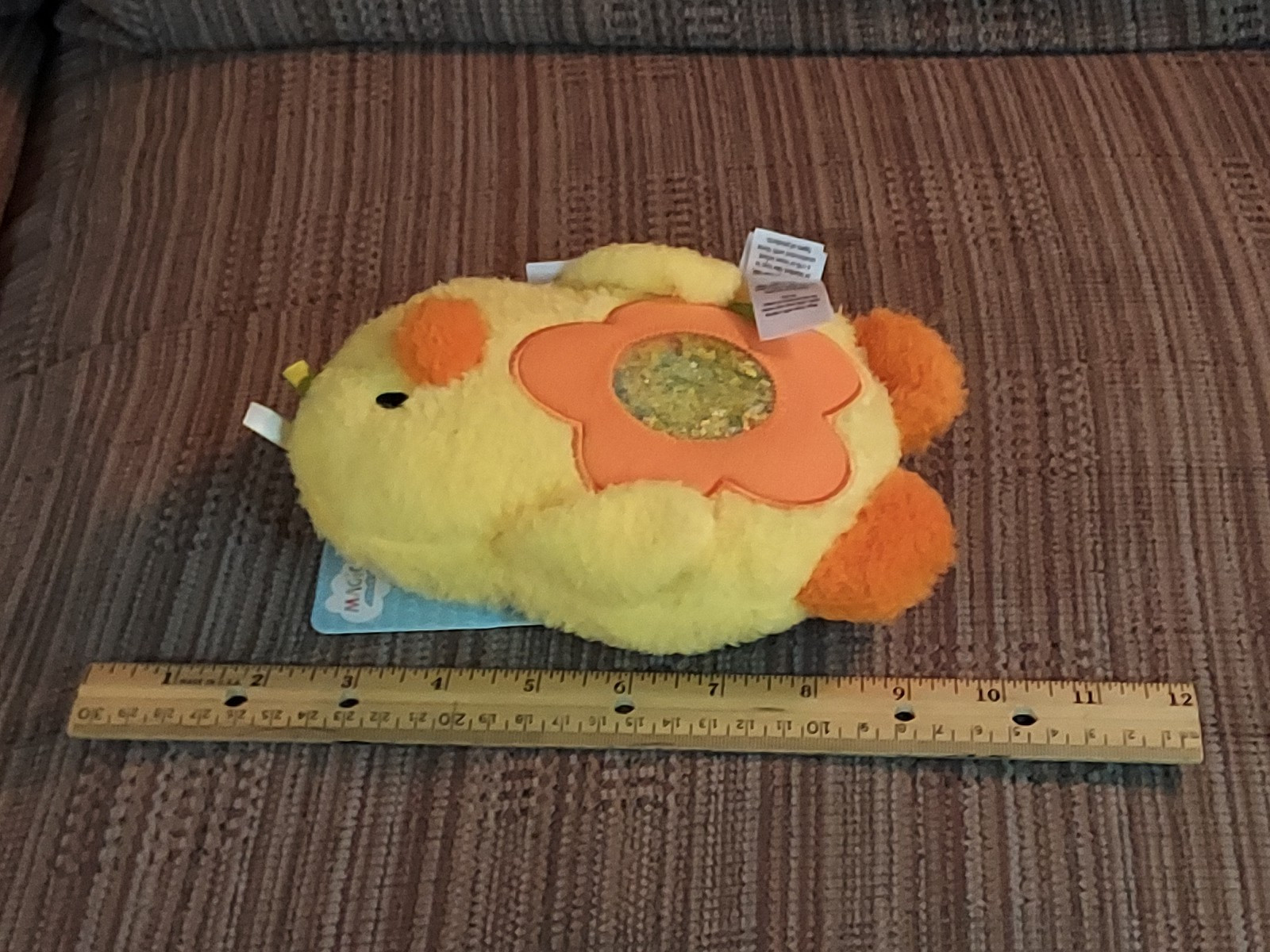 Magic Years Plush Duck chick Baby Soft Sensory Toy Confetti Easter Spring 7"