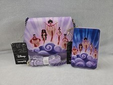 Loungefly NWT Disney Hercules Muses Crossbody Bag Zip Around Wallet Greek Gods