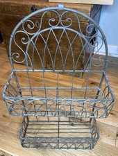 Vintage Wire Wall Shelf,home decor, Herb Pots, Garden,kitchen,conservatory,boho