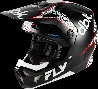 Fly Racing Formula CP DBK MX Helm schwarz weiß rot Erwachsene Motocross Offroad