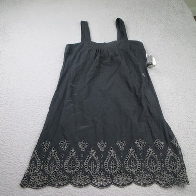 Volcom Shift Dress Womens Medium Black Cotton Sleeveless NEW NWT