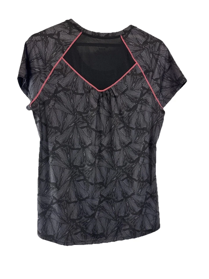 Top deportivo para mujer Asics manga corta negro gris rosa M Foto 2 de 4