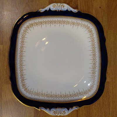 Royal Worcester Bone China '' Regency '' blau Kuchenteller