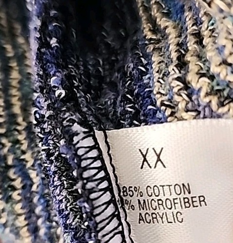 Vintage St Croix Shop Sweater XXL 2XL Grandpa 3D Knit Cosby Biggie Smalls Stripe - Picture 7 of 8